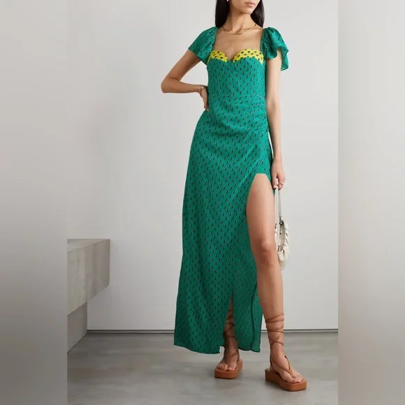 chinese dress ladies STAUD, Joy Maxi Dress in Black, Size 12 main image 0